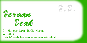 herman deak business card